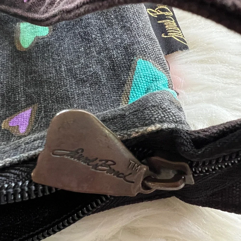 Laurel Burch Rainbow Cat Canvas Crossbody Bag Black Heart Strap Sun N Sand India